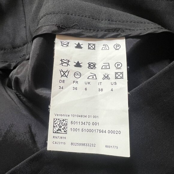 Boss Hugo Boss Size 4 Black Charcoal Veronice Wool Blend Straight Pencil Skirt - Picture 4 of 15
